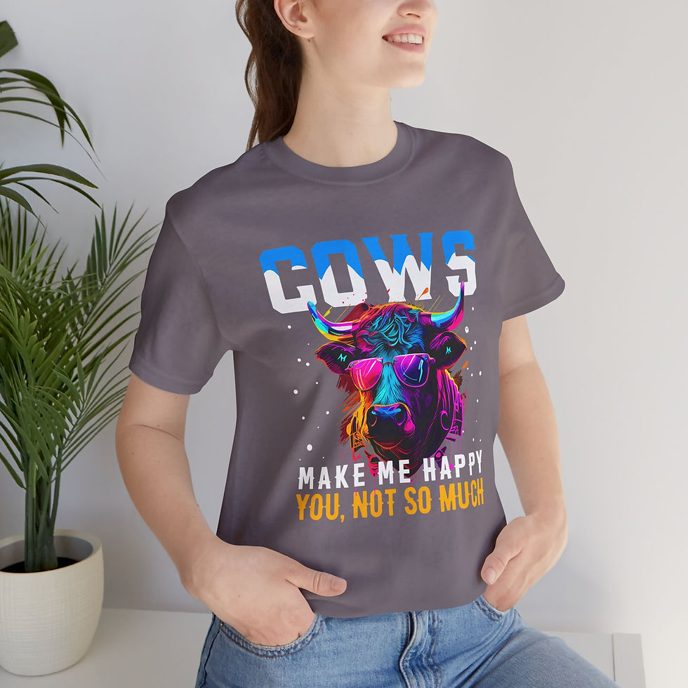 Thumbnail:  Cows Make Me Happy You Not So Much Unisex Jersey Short Sleeve Tee