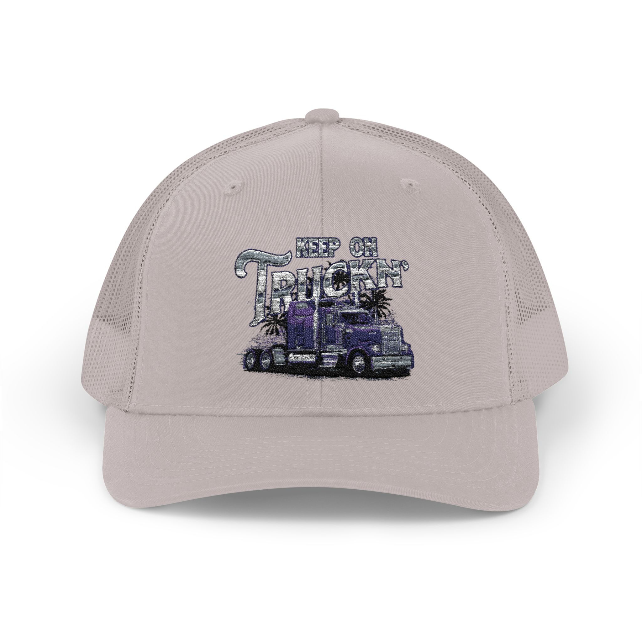 Trucker Cap "Big Rig Truck" Embroidered Trucker Hat — Semi Truck Driver Gift