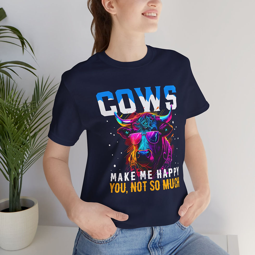 Thumbnail:  Cows Make Me Happy You Not So Much Unisex Jersey Short Sleeve Tee