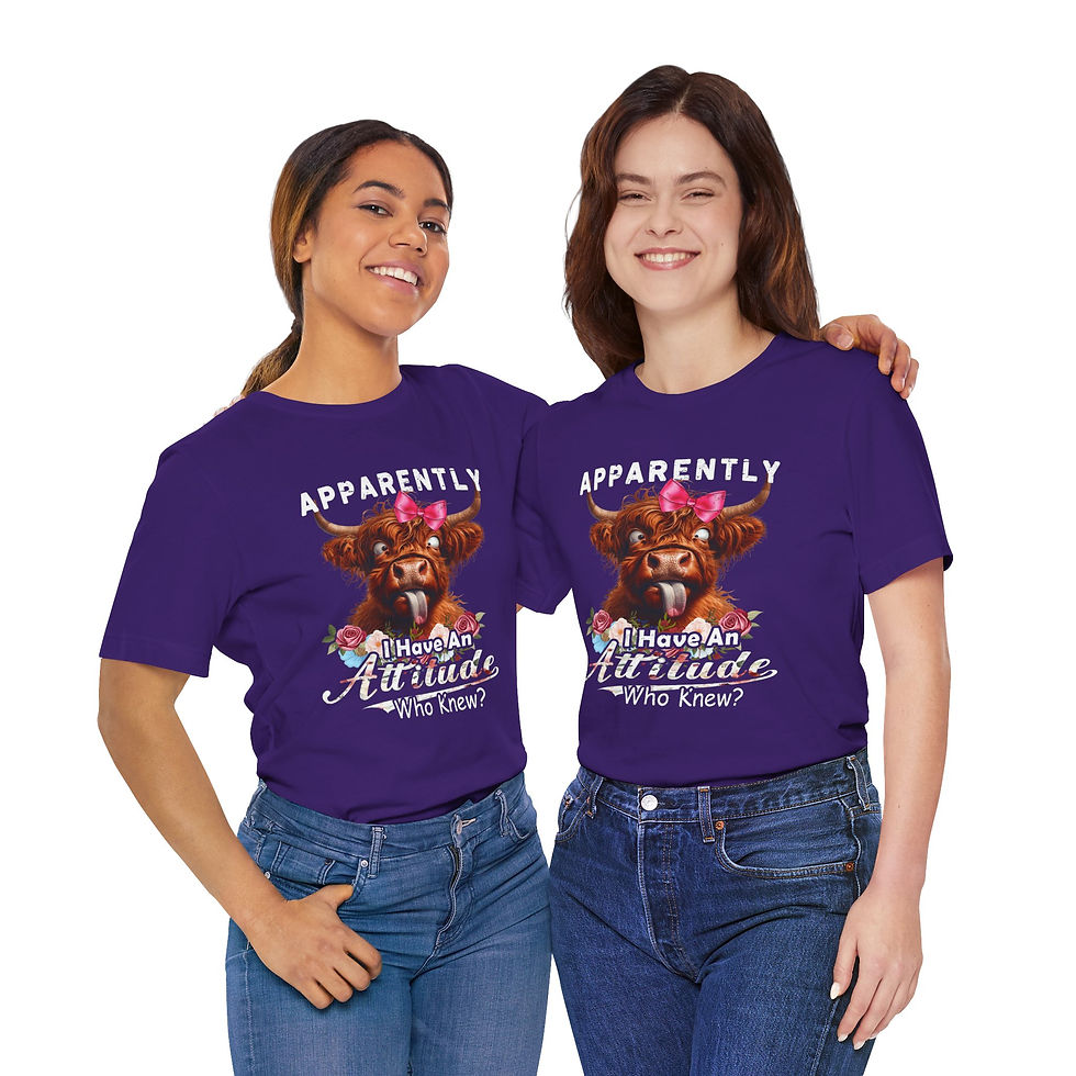 Thumbnail: Apparently, I Have an Attitude Who Knew Unisex Jersey Short Sleeve Tee