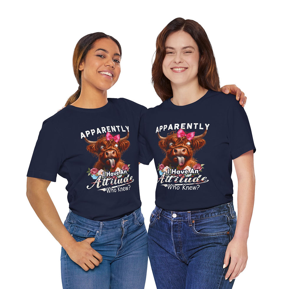 Thumbnail: Apparently, I Have an Attitude Who Knew Unisex Jersey Short Sleeve Tee