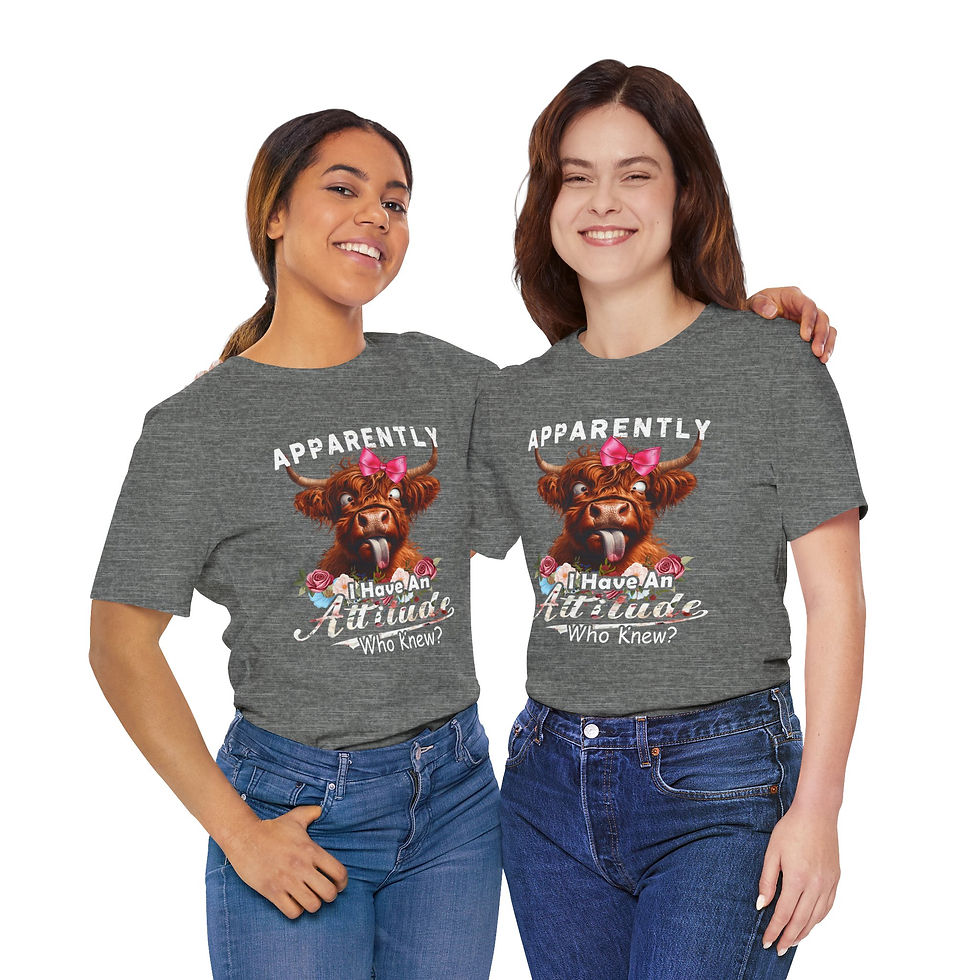 Thumbnail: Apparently, I Have an Attitude Who Knew Unisex Jersey Short Sleeve Tee