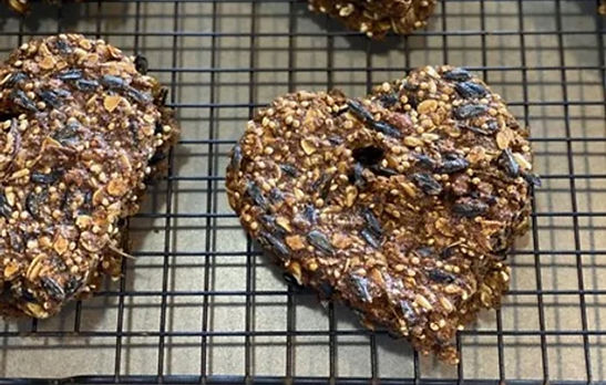 Heart-shaped treats for chickens