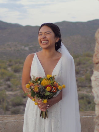 unique Arizona bridal bouquet featuring a cactus