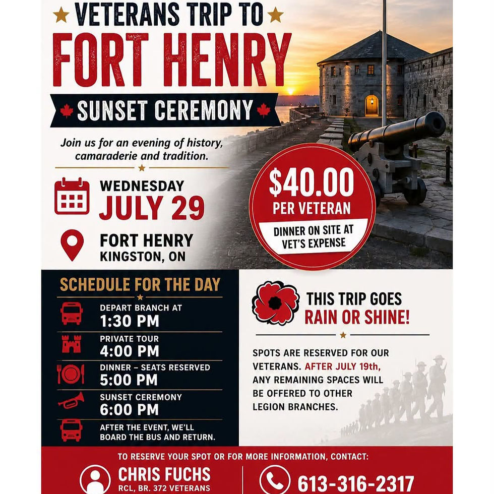 Veterans Trip to Fort Henry Sunset Ceremony