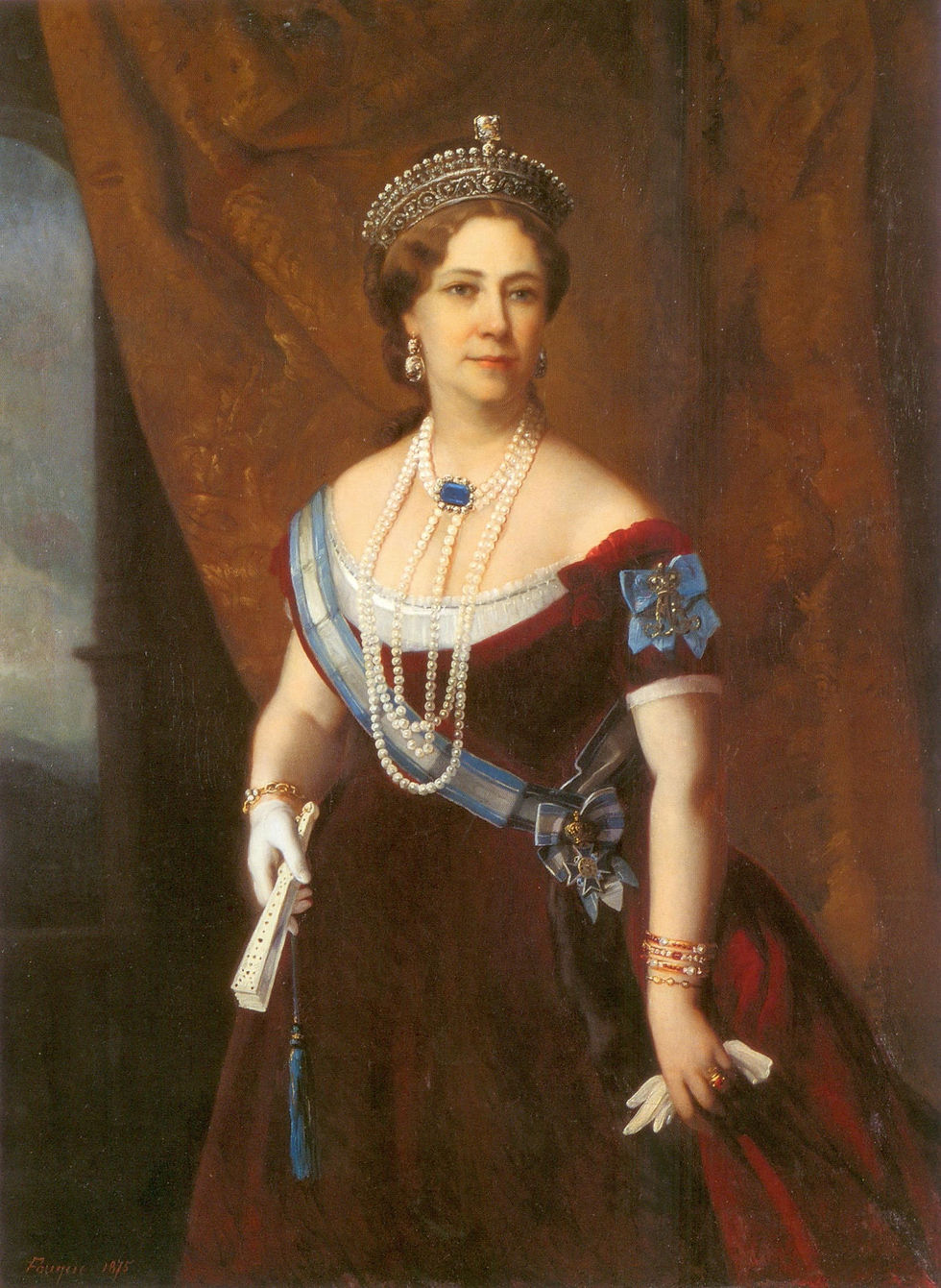 Portrait de la Princess Tatiana Yussupova, née Ribаuрiеrrе (1829-1879) portant les boucles d'oreilles, par Jean-Baptiste Marie Fouque, 1875