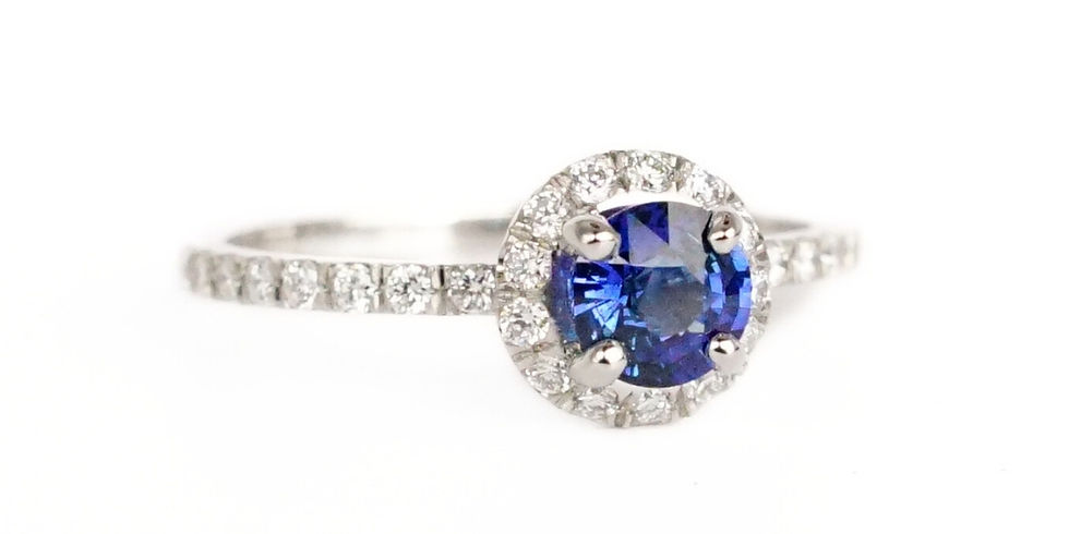 Bague Cléa, Platine , saphir et diamants