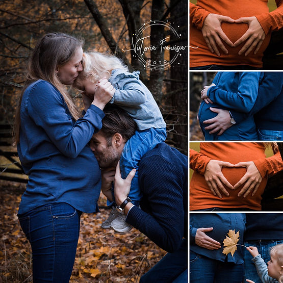 Kjærlig blikk mellom par ute i naturen- venter barn, gravidfoto i Oslo