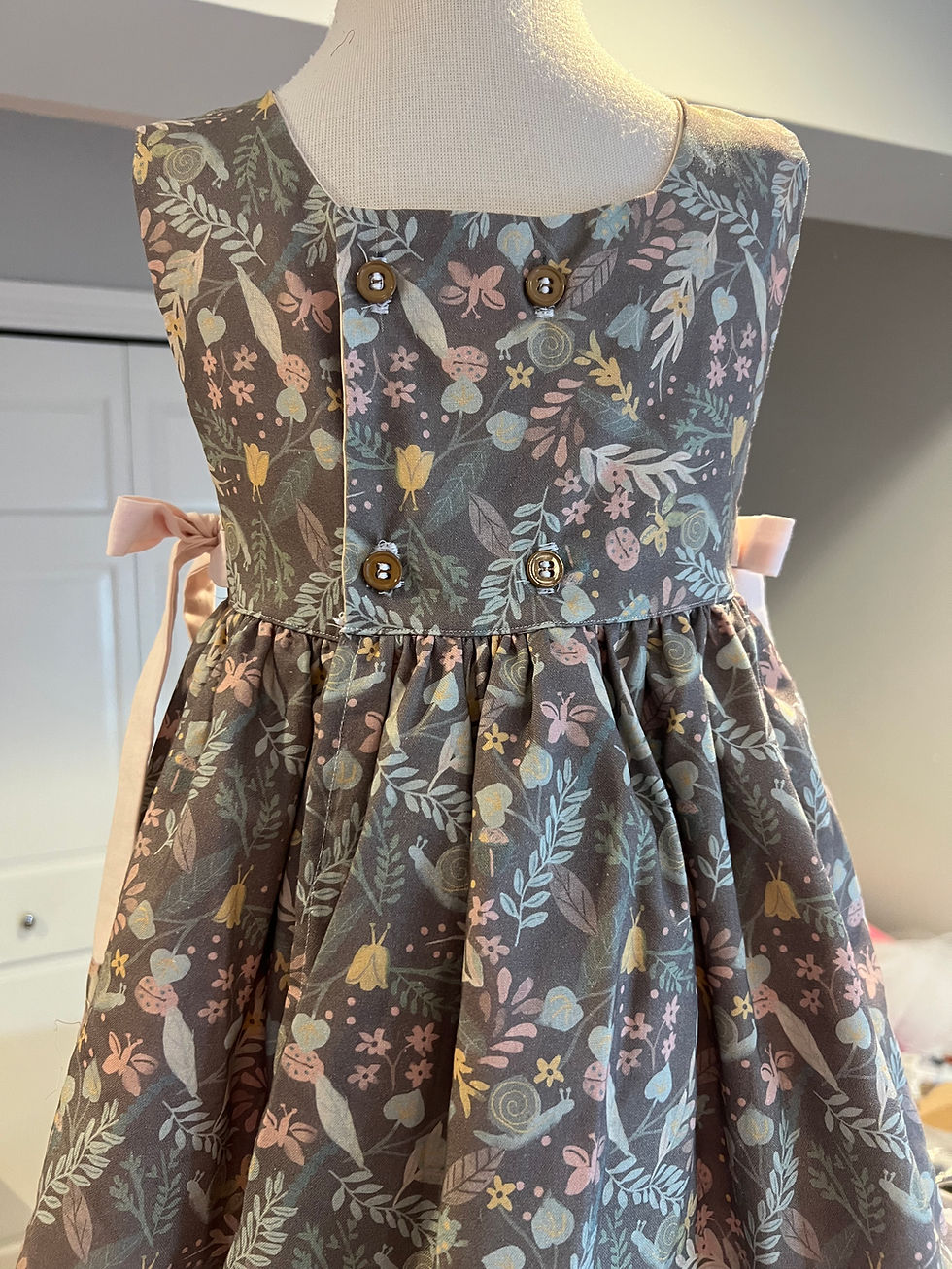 Thumbnail: Cotton spring dress size 4 RTS