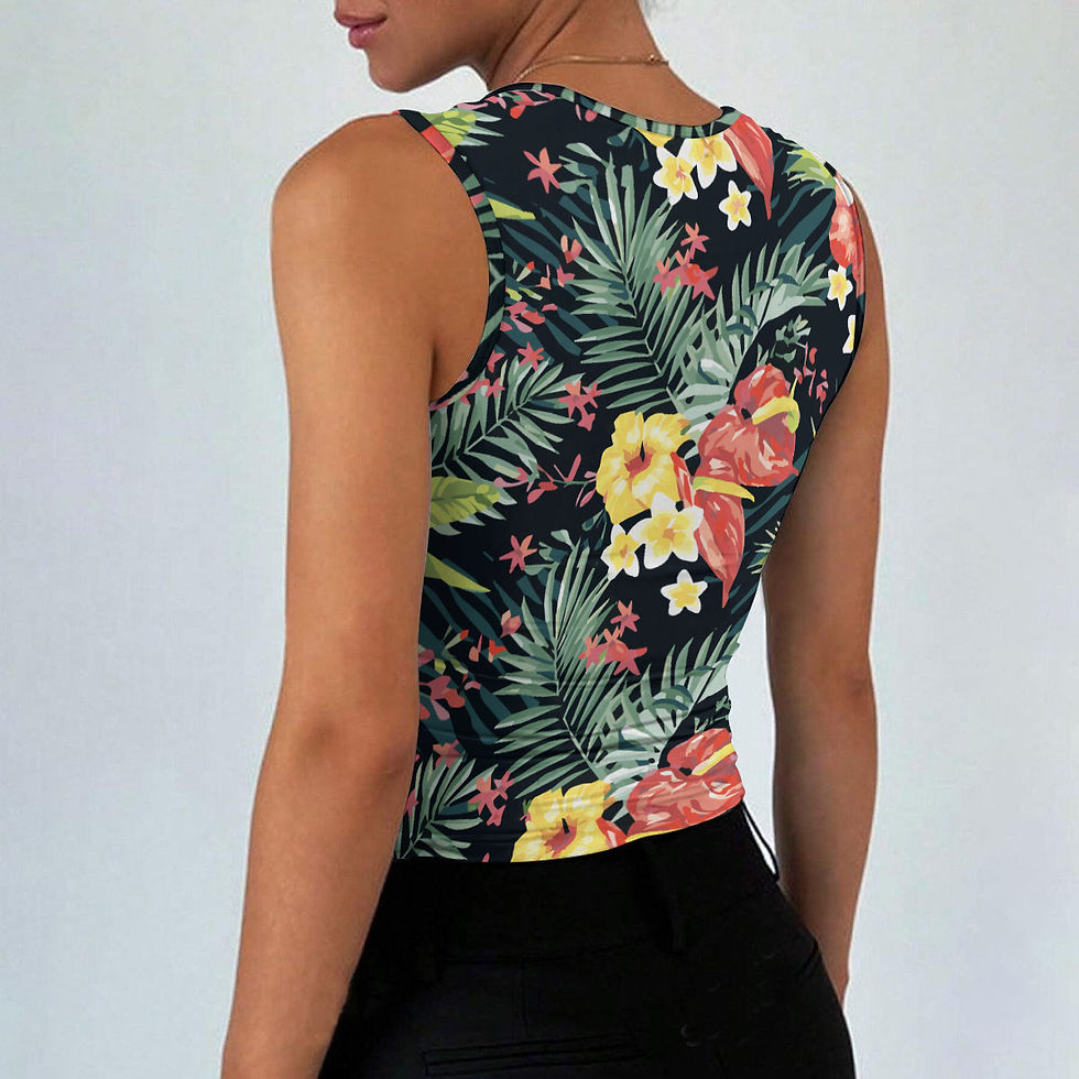 Thumbnail: All-Over Print Women’s Sleeveless Square Neck Tank Top