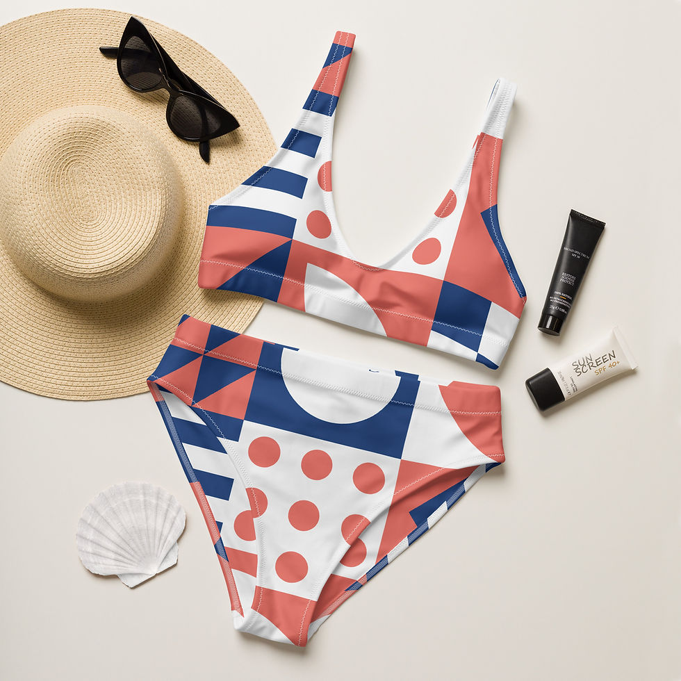 Thumbnail: Recycled high-waisted bikini