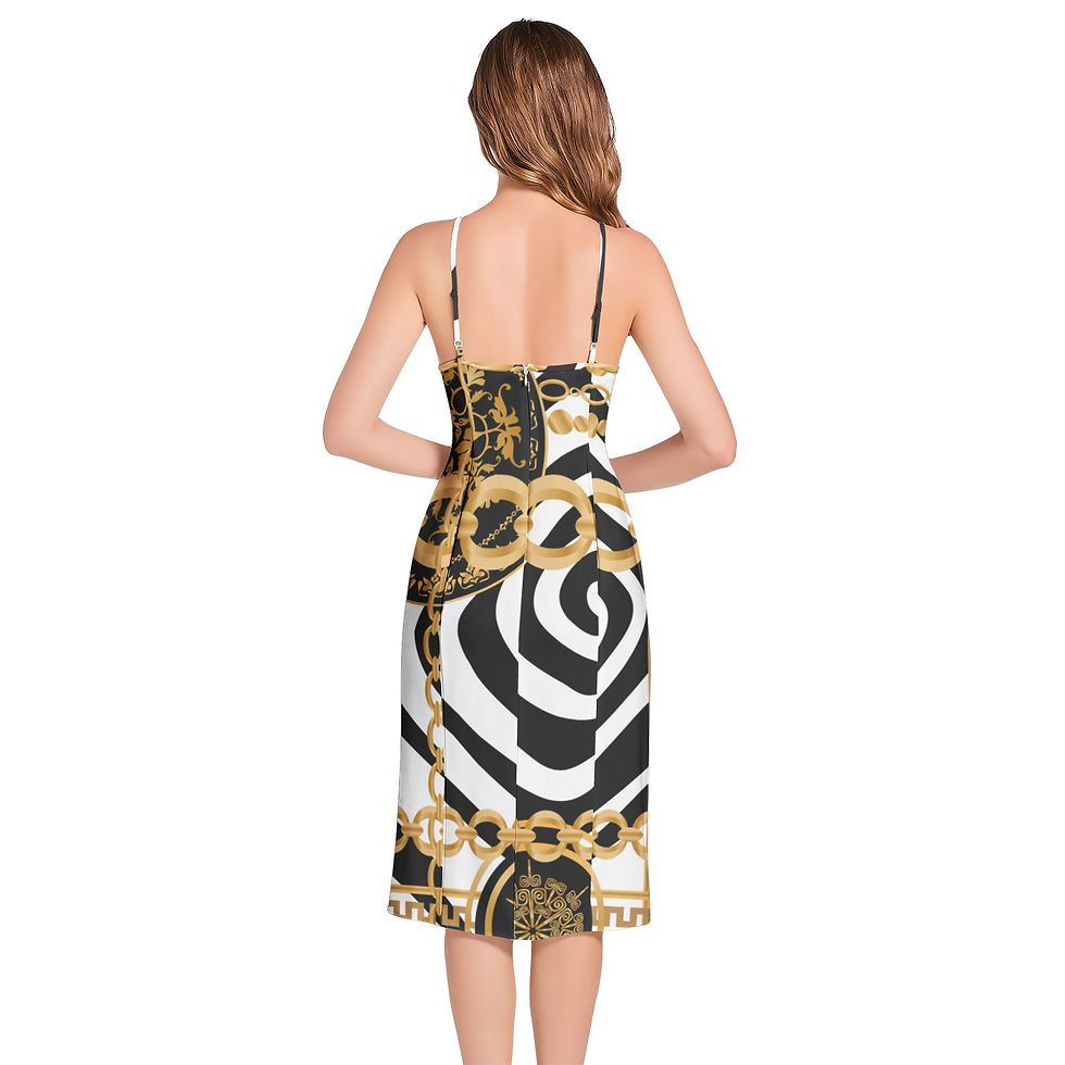 Thumbnail: Split Thigh V-Neck Cami Dress