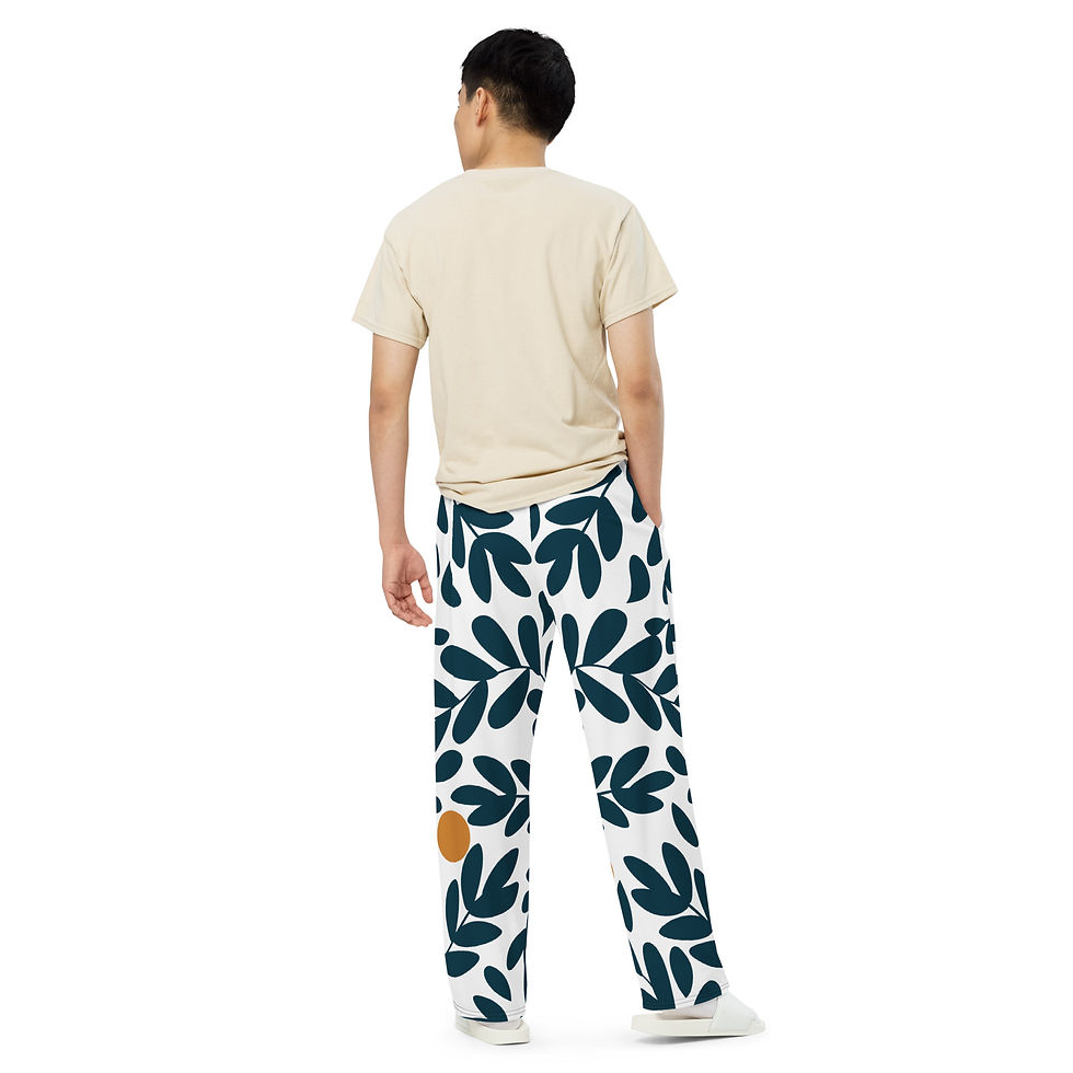 Thumbnail: All-over print unisex wide-leg pants