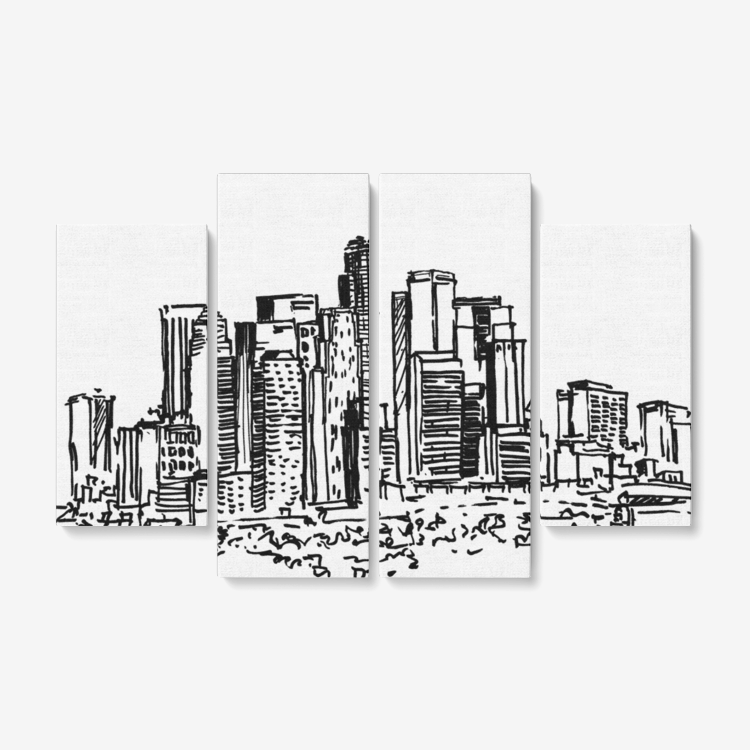 4 Piece Canvas Wall Art for Living Room