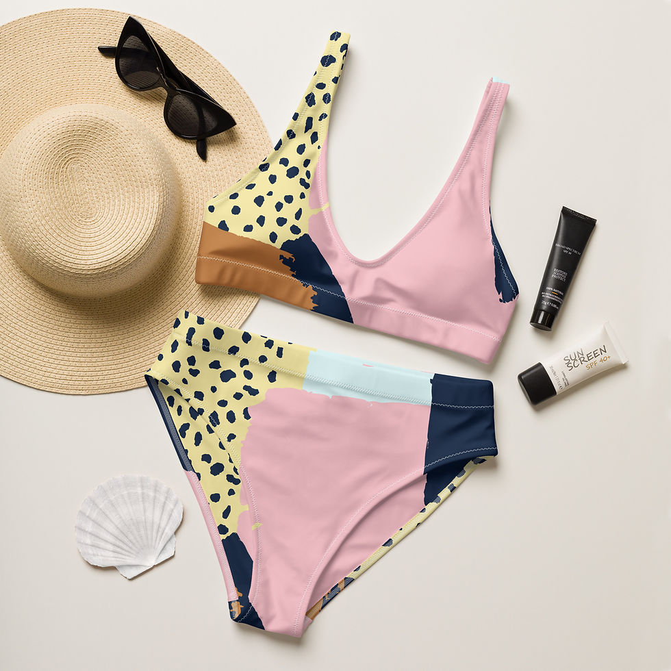 Thumbnail: Recycled high-waisted bikini