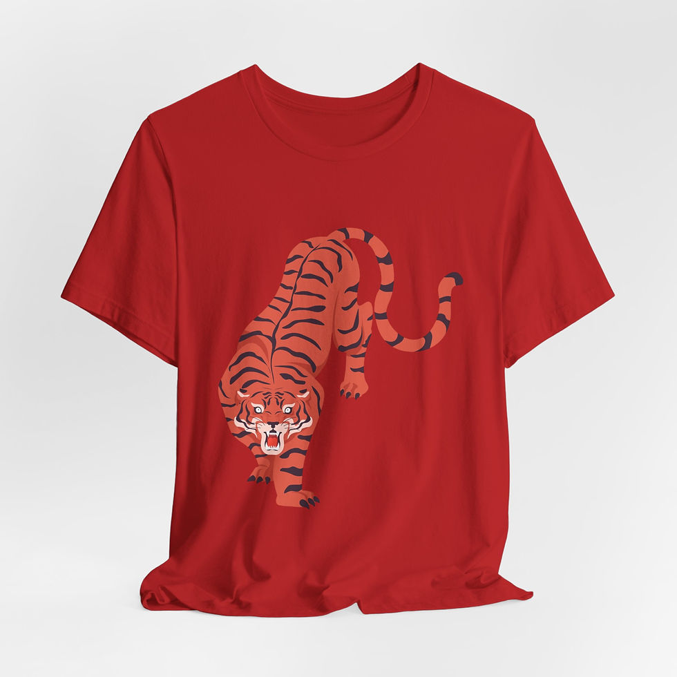 Thumbnail: Tiger Stalking Graphic Tee — Bold Vintage Tiger T-Shirt