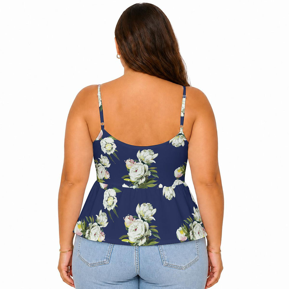 Thumbnail: All-Over Print Women's Cami Peplum Top
