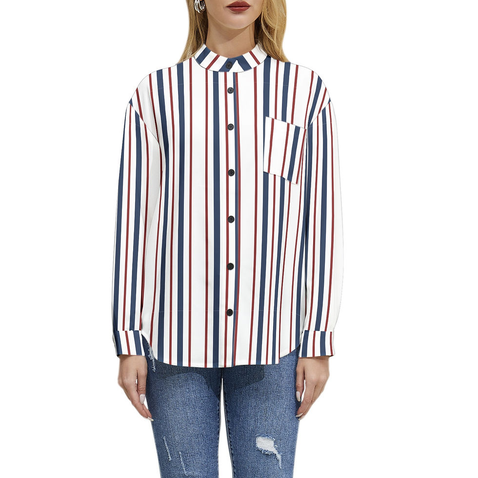 Thumbnail: Long Sleeve Button Up Casual Shirt Top