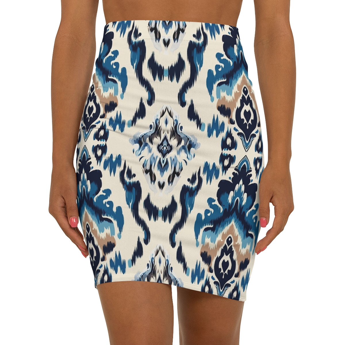 Women's Mid-Waist Pencil Skirt (AOP)