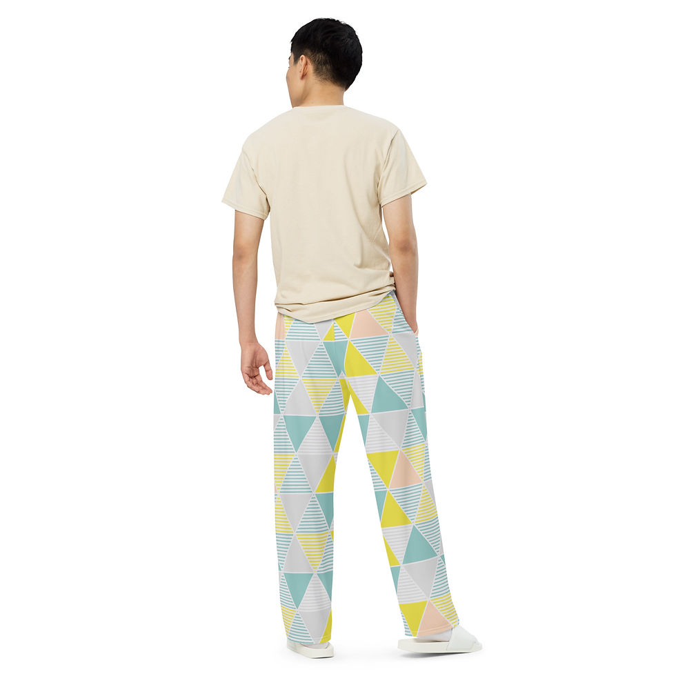 Thumbnail: All-over print unisex wide-leg pants