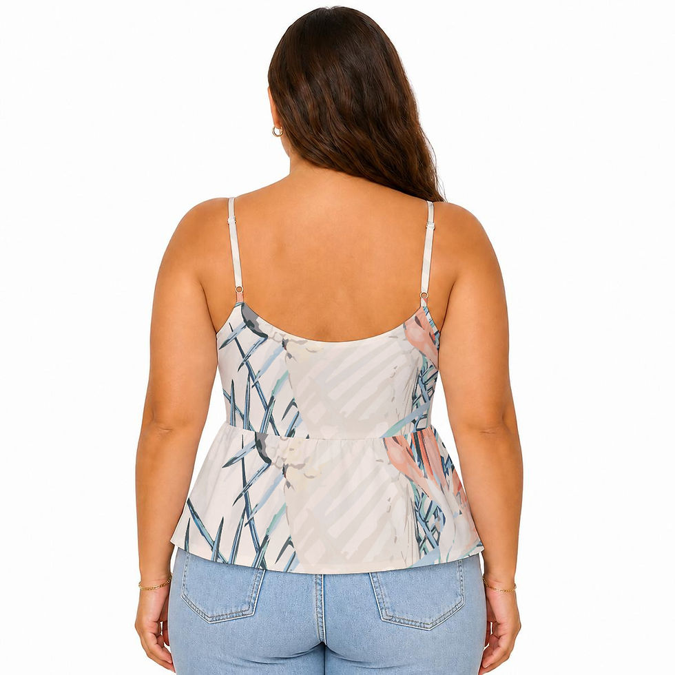 Thumbnail: All-Over Print Women's Cami Peplum Top