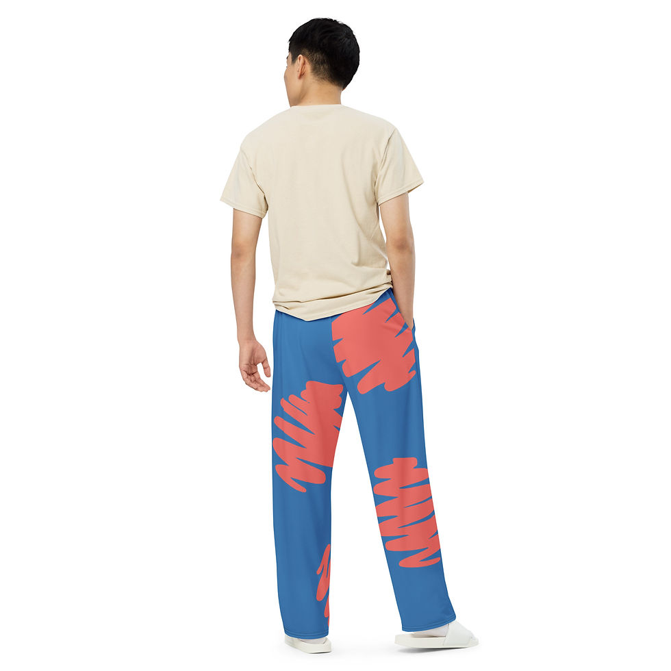 Thumbnail: All-over print unisex wide-leg pants