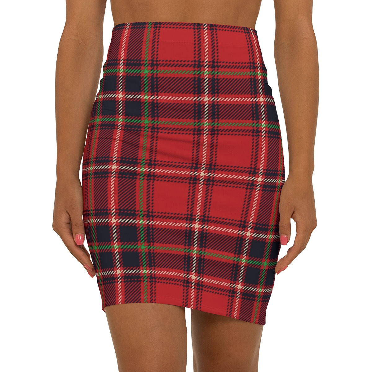 Women's Mid-Waist Pencil Skirt (AOP)