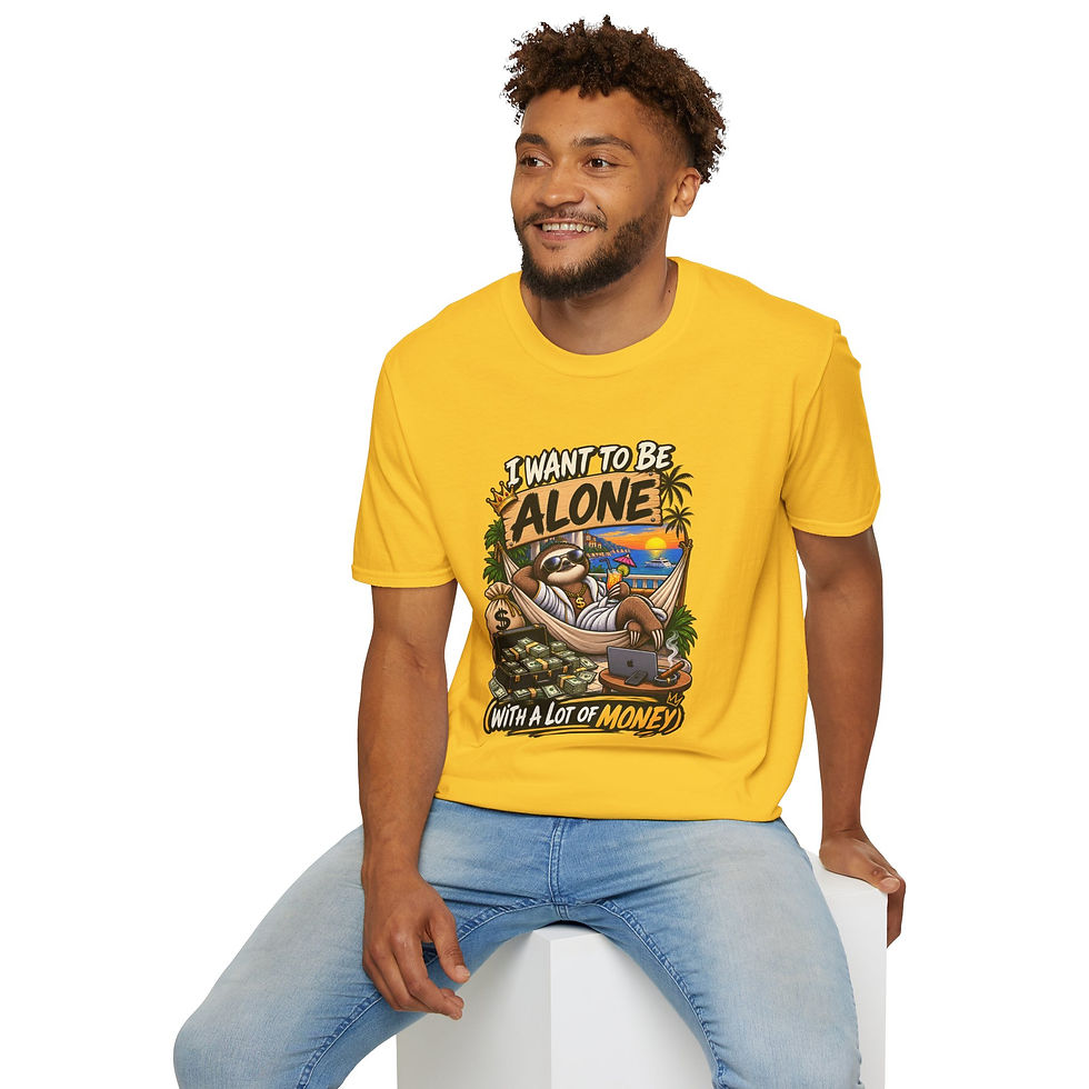 Thumbnail: I Want to Be Alone T-Shirt — Sloth in Hammock Beach Graphic