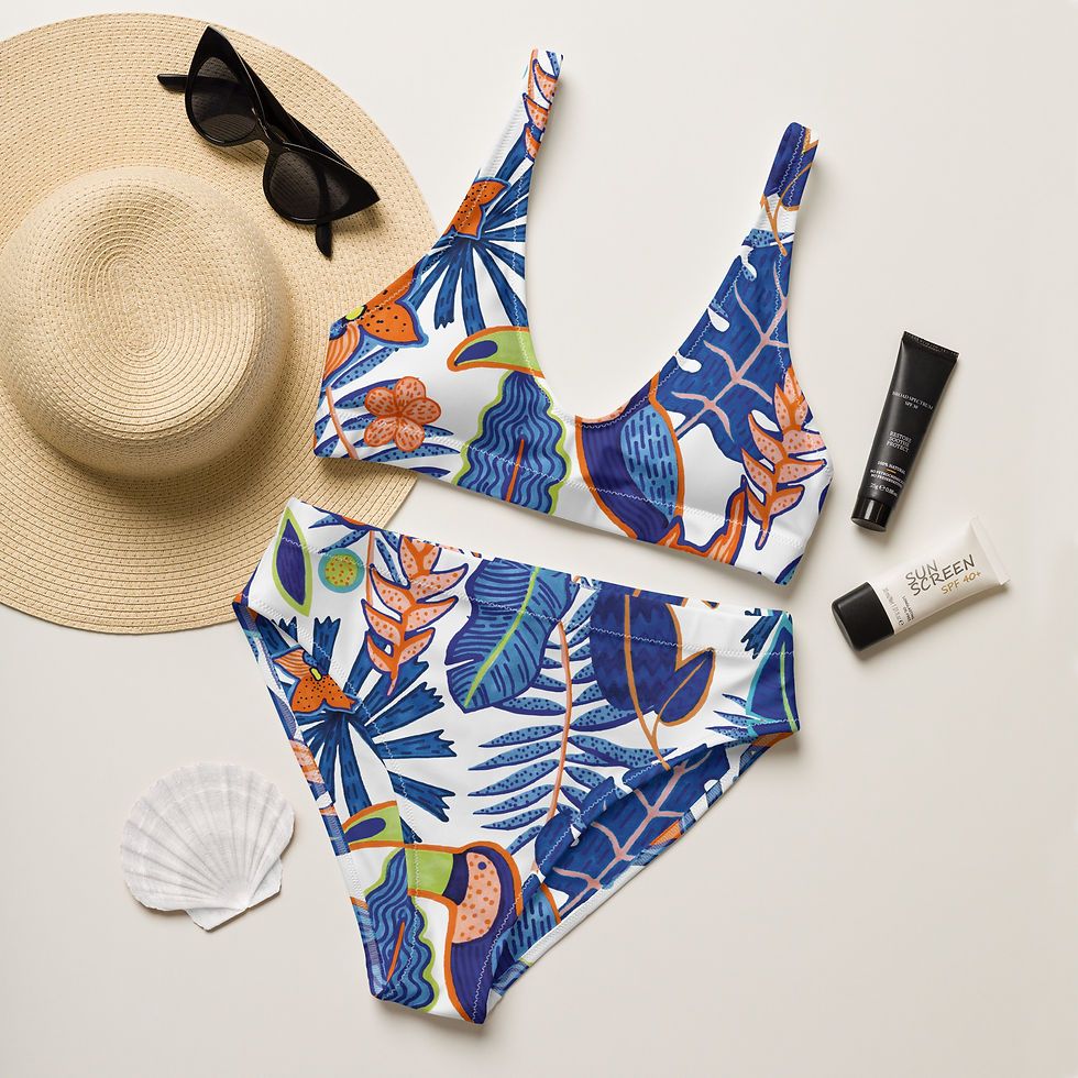 Thumbnail: Recycled high-waisted bikini
