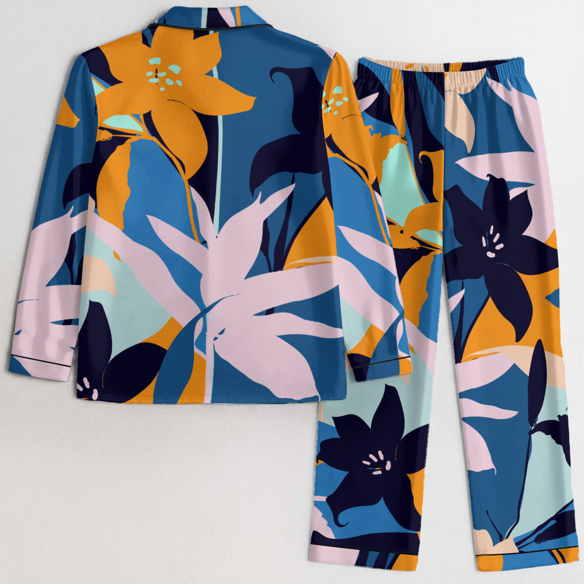 All-Over Print Women's Satin Pajama Set