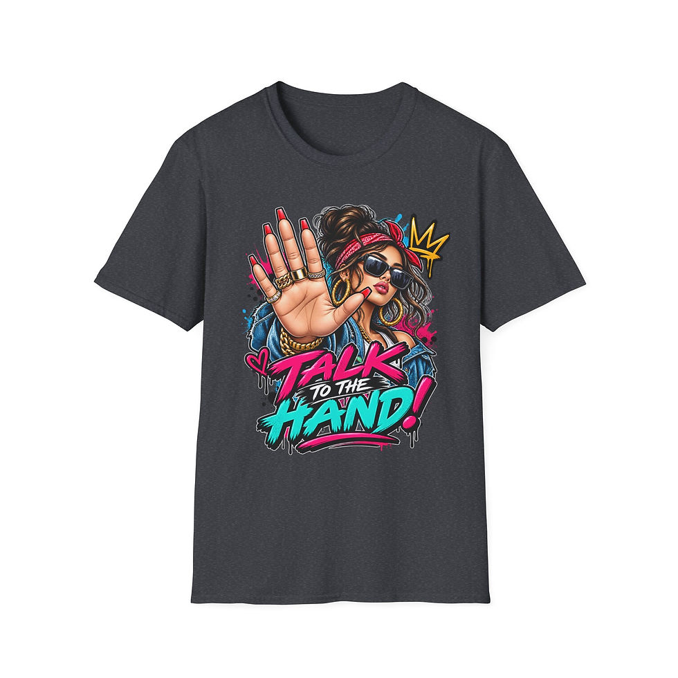 Thumbnail: Talk to the Hand T-Shirt — Retro Badass Diva Graphic Tee