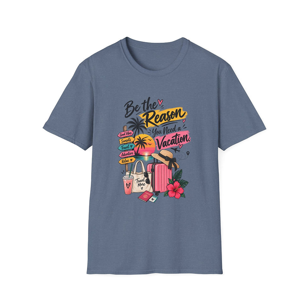 Thumbnail: Vacation Vibes T-Shirt — "Be the Reason You Need a Vacation" Tropical Travel Tee