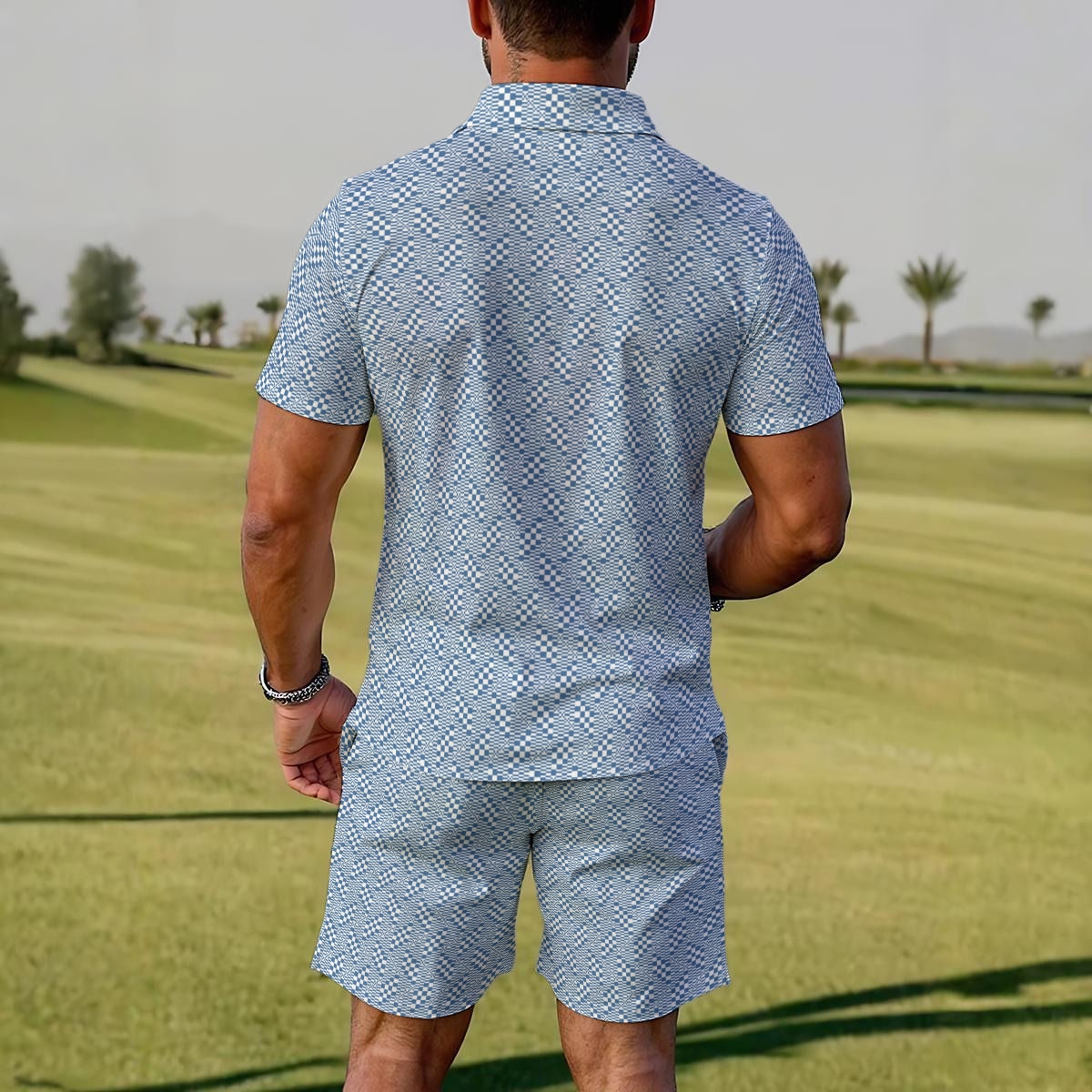 All-Over Print Men's Polo Sportswear Set