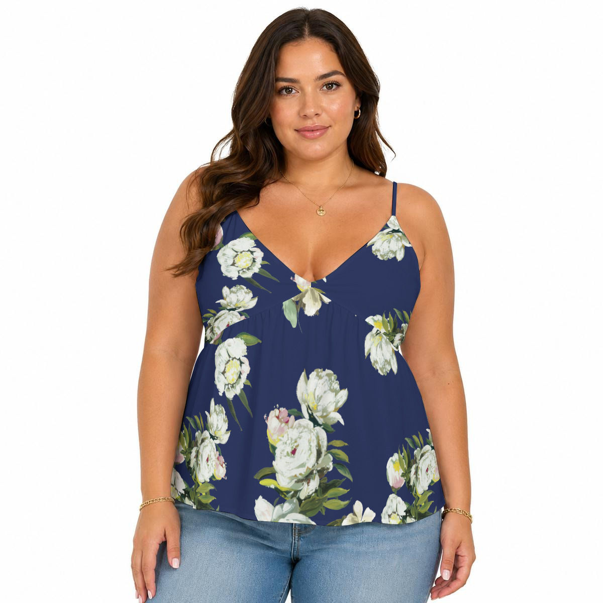 All-Over Print Women's Cami Peplum Top