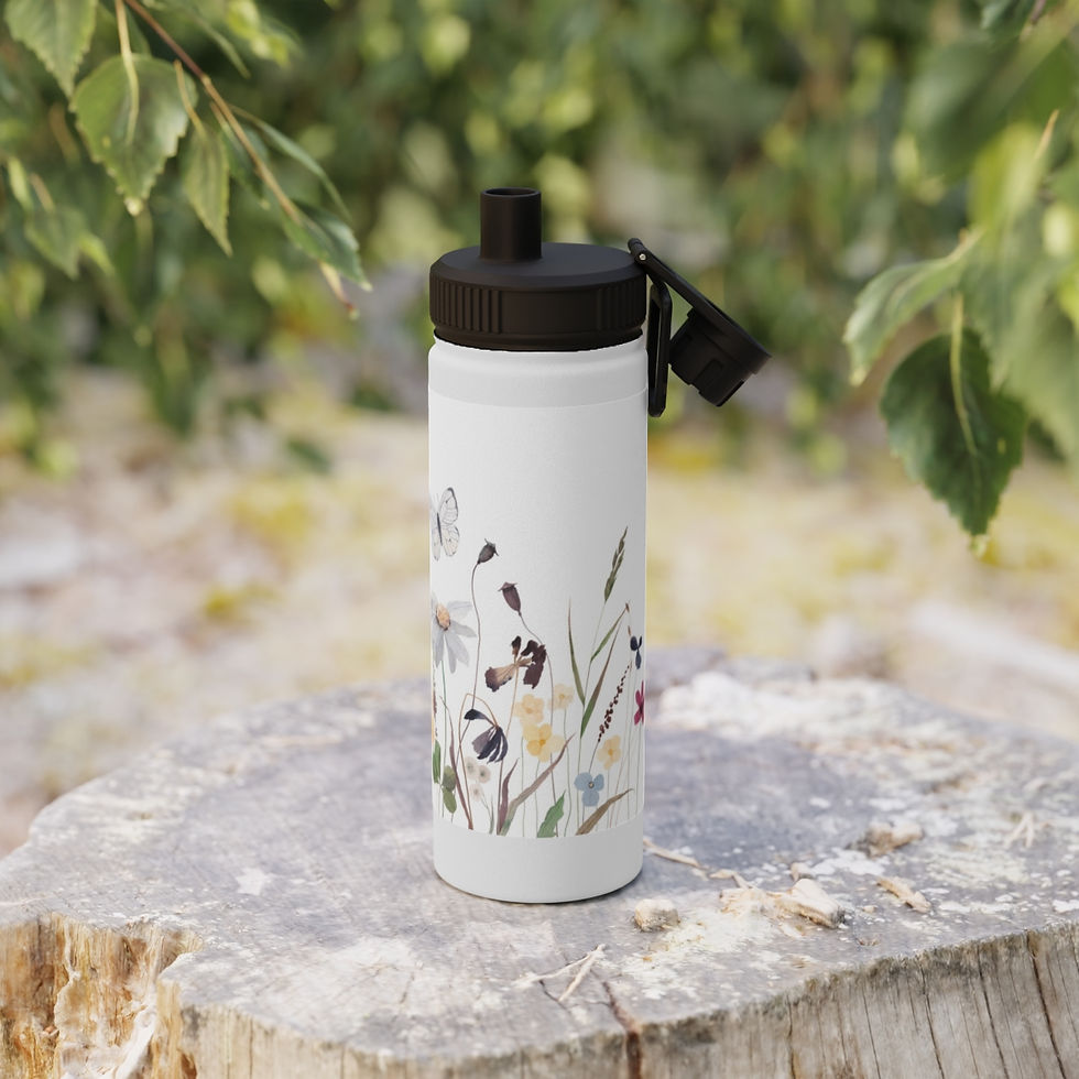 Thumbnail: Stainless Steel Water Bottle, Sports Lid