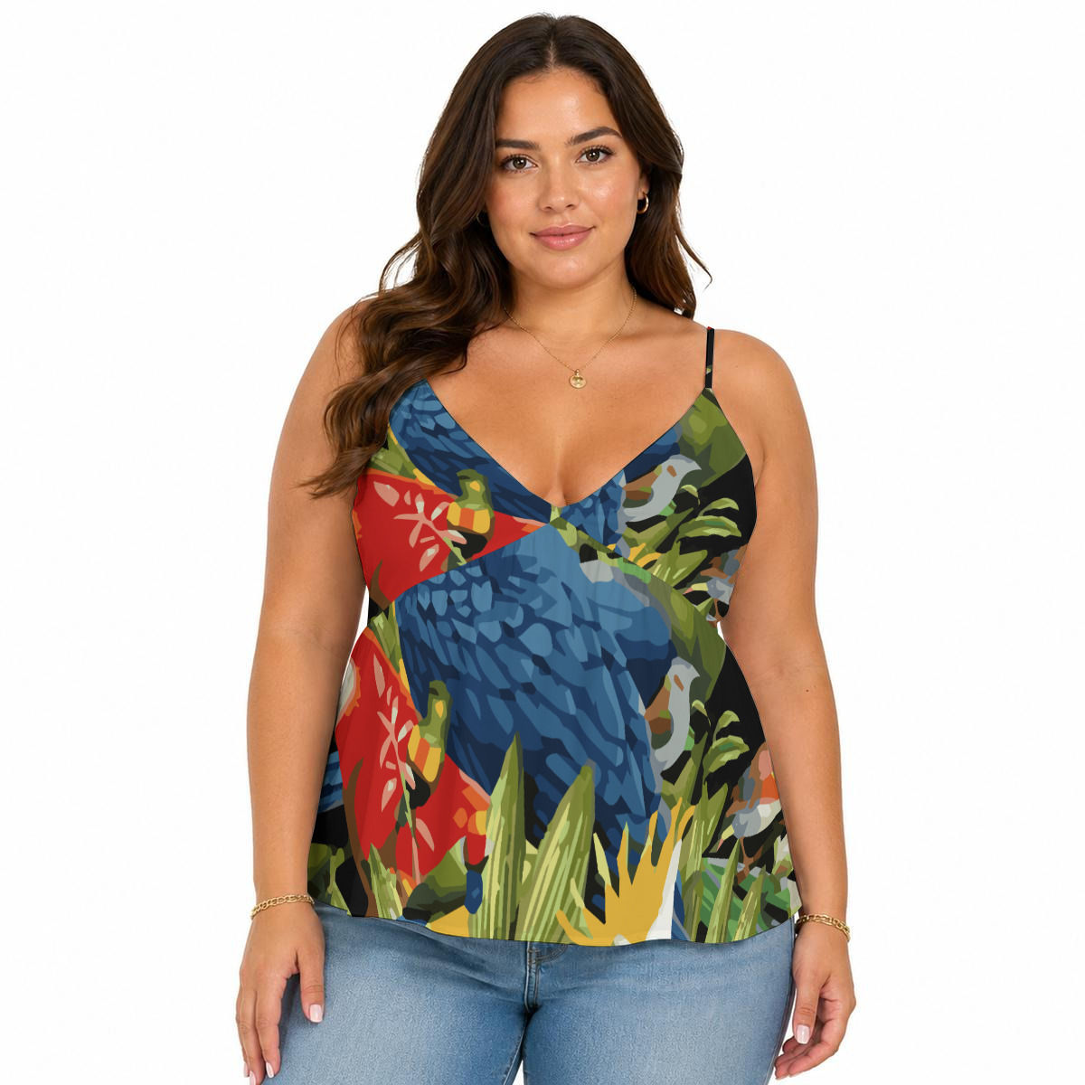 All-Over Print Women's Cami Peplum Top
