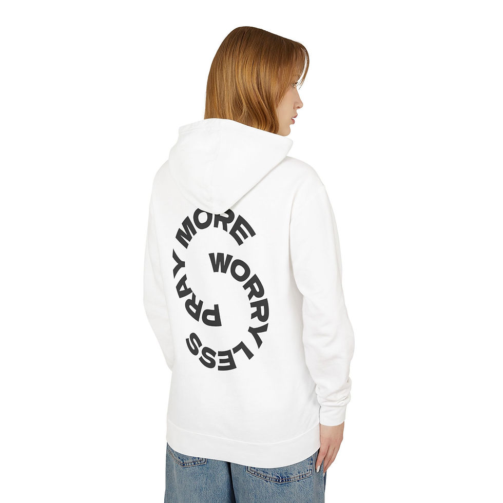Thumbnail: Limited Edition 2027 Hoodie — 'Worry Less, Pray More' Graphic Hooded Sweatshirt