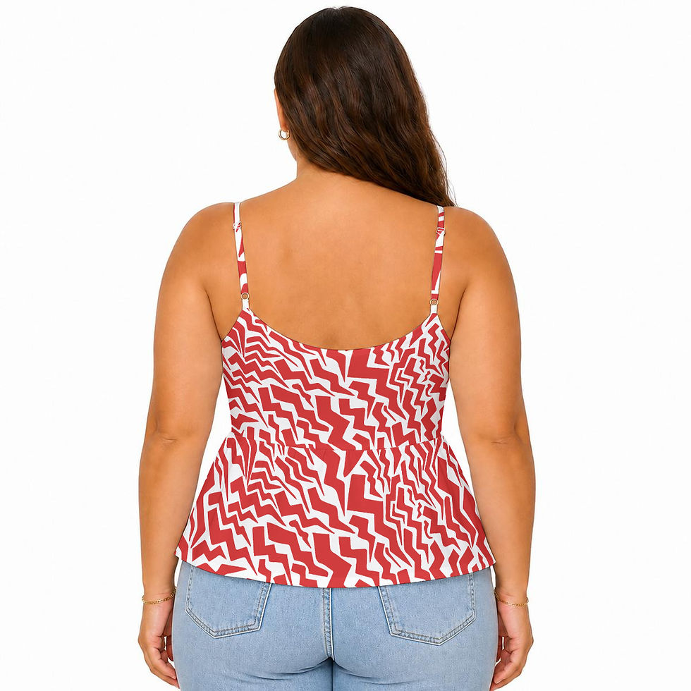 Thumbnail: All-Over Print Women's Cami Peplum Top