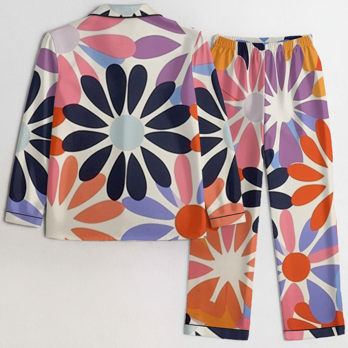 All-Over Print Women's Satin Pajama Set