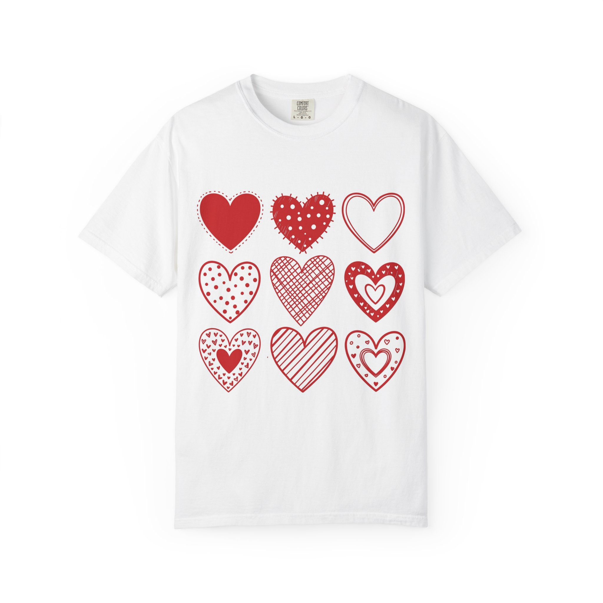 Valentine Heart Pattern T-Shirt