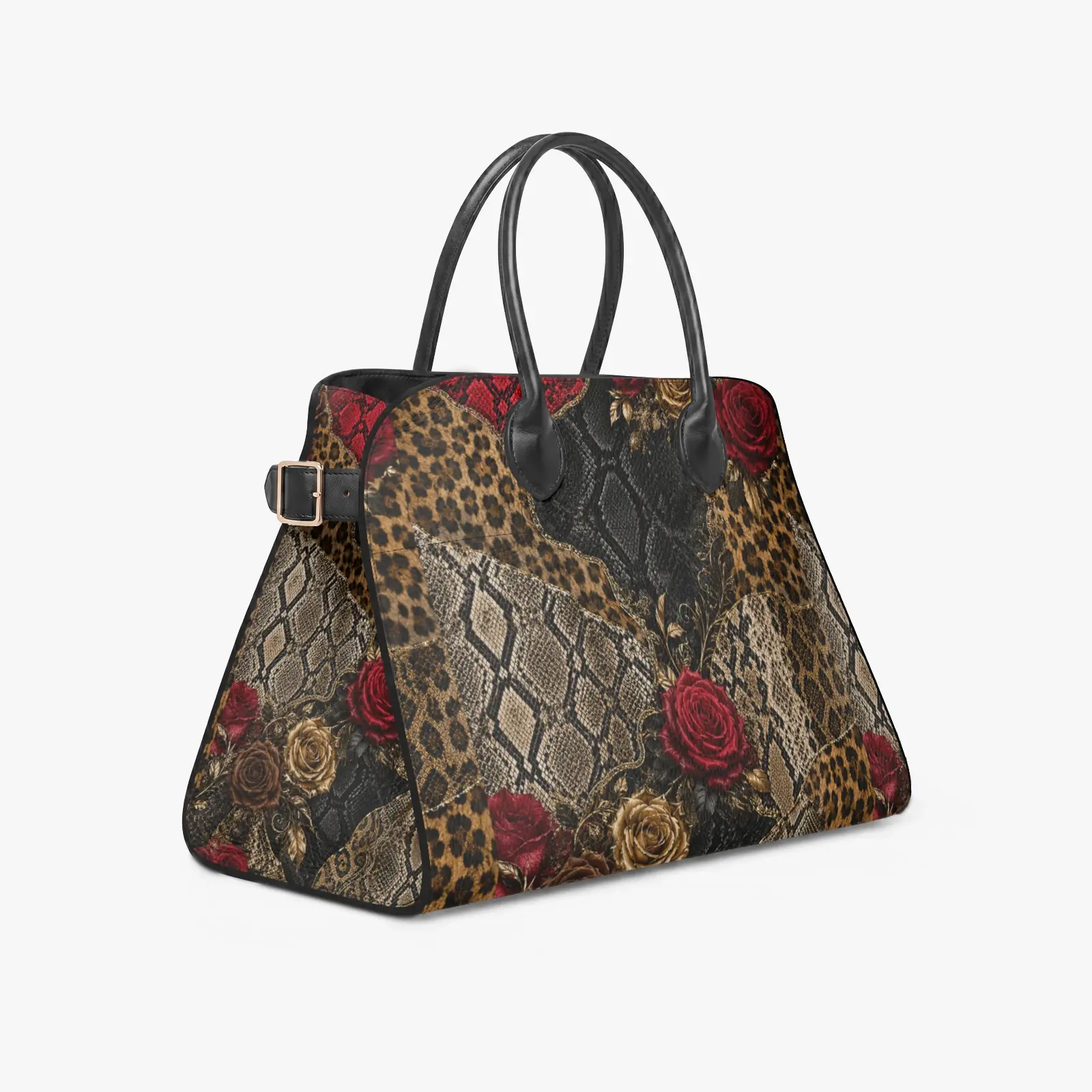 BTeez 1449. Structured PU Leather Top Handle Bag