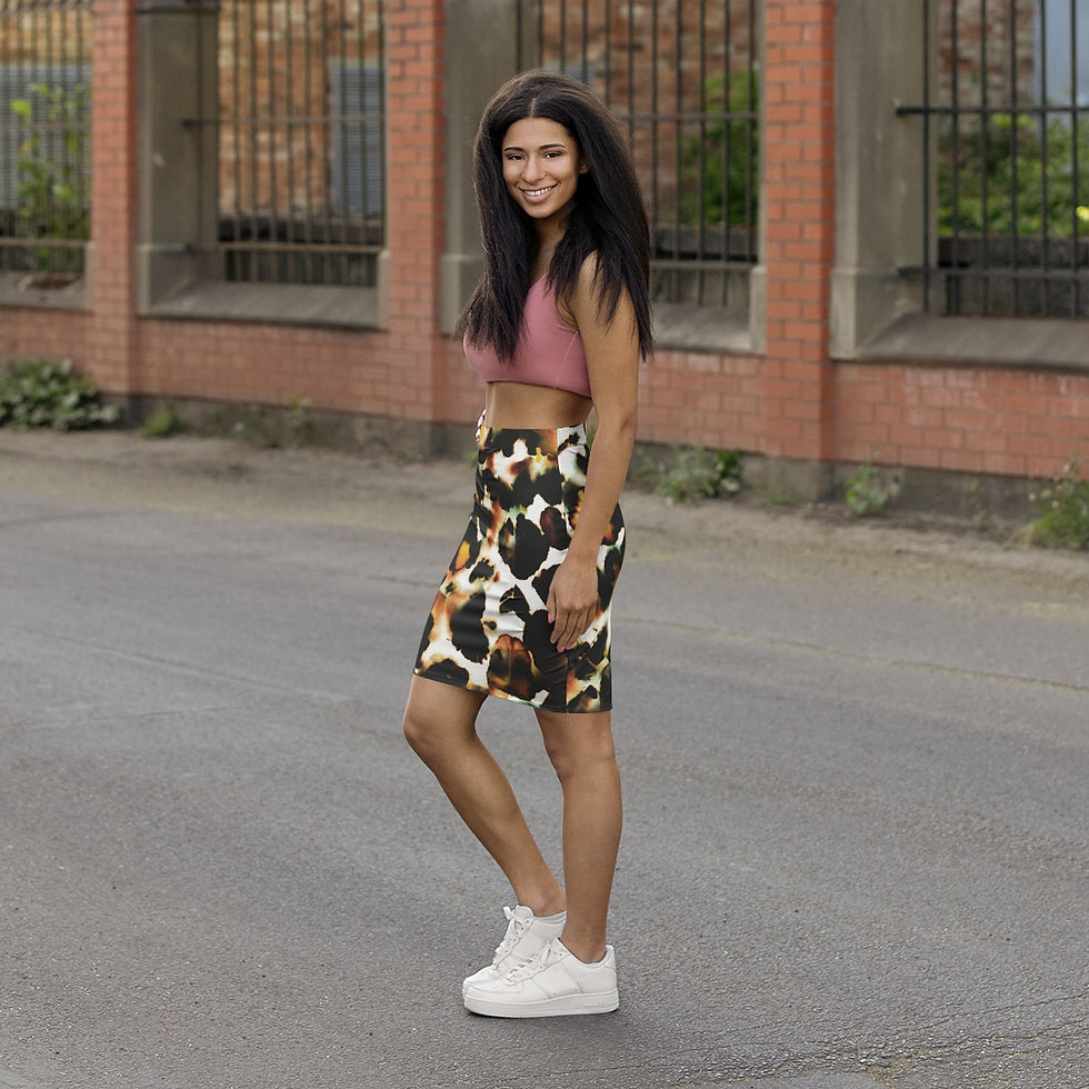 Thumbnail: Women's Mid-Waist Pencil Skirt (AOP)