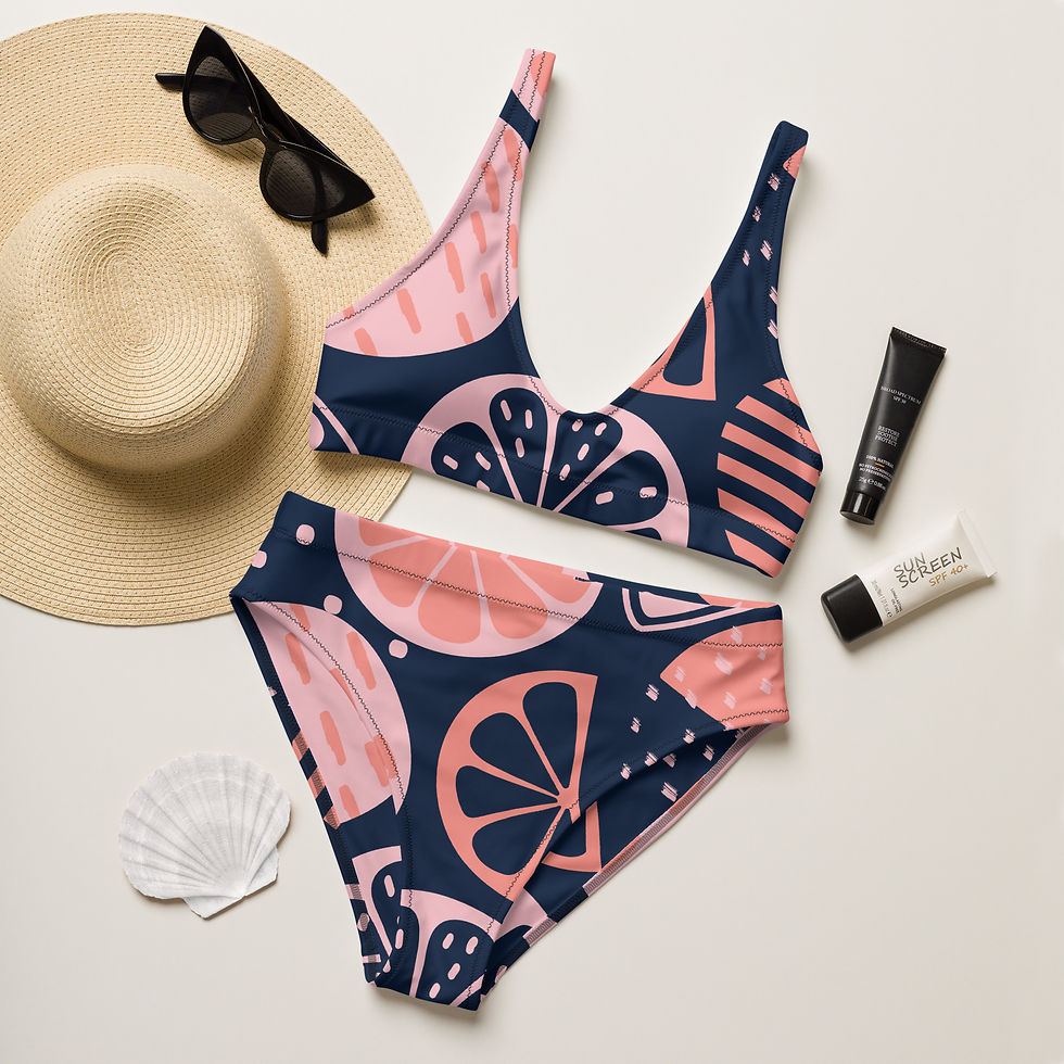 Thumbnail: Recycled high-waisted bikini