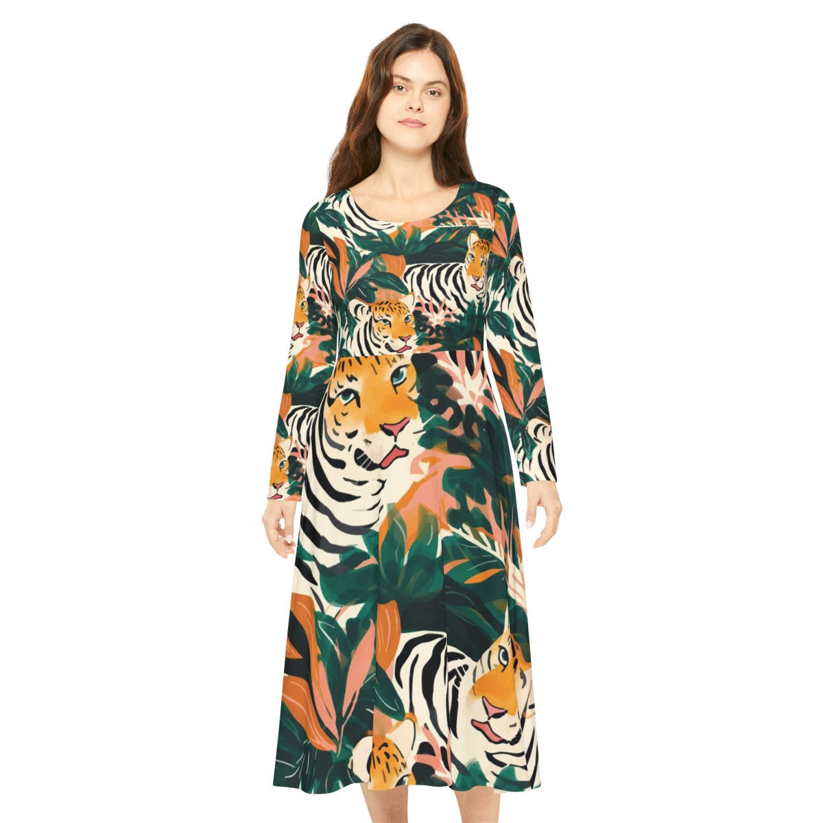 Women's Long Sleeve Dance Dress (AOP)