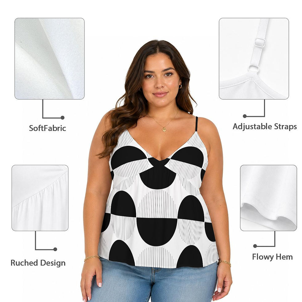 Thumbnail: All-Over Print Women's Cami Peplum Top