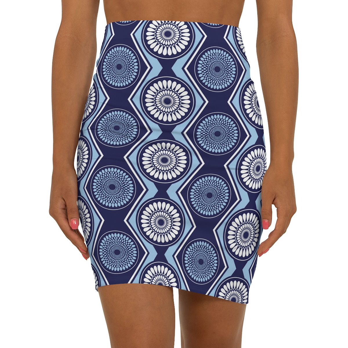 Women's Mid-Waist Pencil Skirt (AOP)