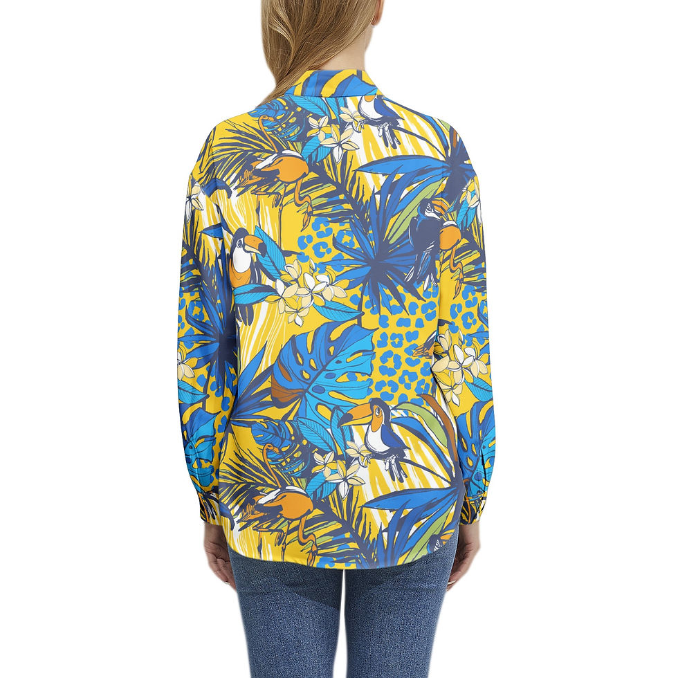 Thumbnail: Long Sleeve Button Up Casual Shirt Top