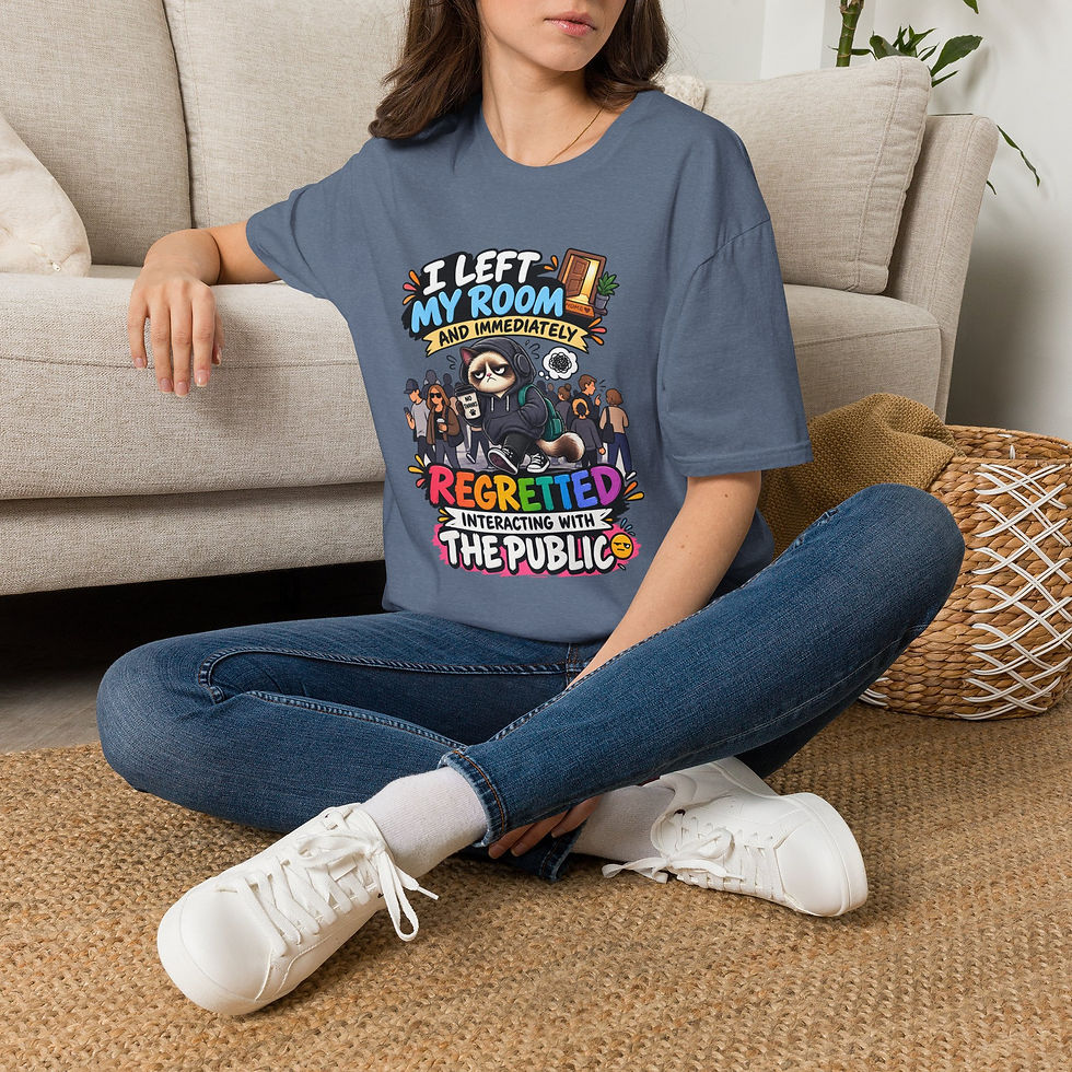 Thumbnail: I Left My Room and Immediately Regretted It T-Shirt — Funny Introvert Sloth Tee