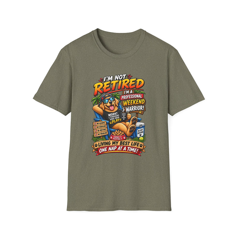 Thumbnail: Retired Weekend Warrior T-Shirt — "I'm Not Retired" Funny Vacation Tee