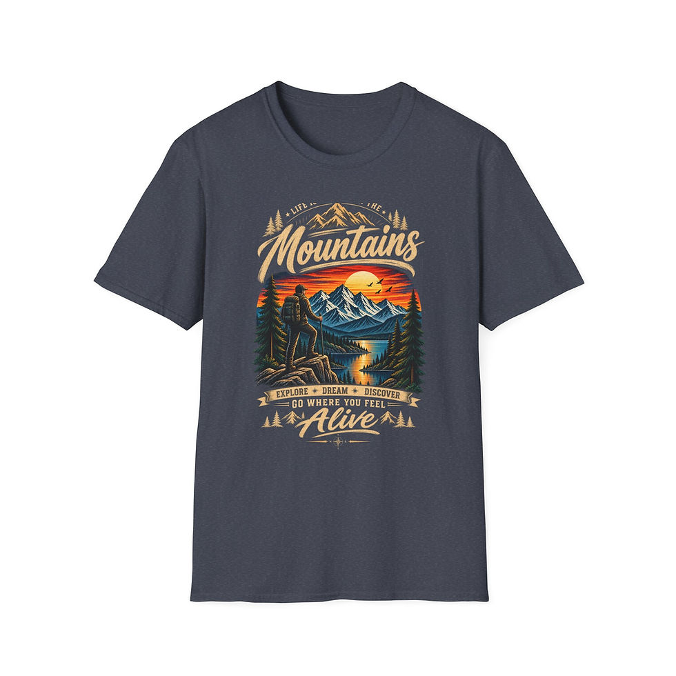 Thumbnail: Mountains Sunset T-Shirt — Life in the Mountains Graphic Tee